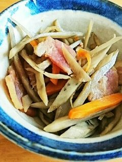 ベーコン入りきんぴらごぼう-レシピのメイン写真