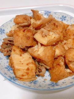 厚揚げ豆腐&豚肉の甘辛煮-レシピのメイン写真