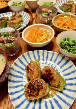 我が家のピーマン肉詰め-レシピのメイン写真