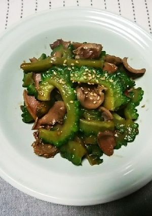 ゴーヤと砂肝のニンニク醤油炒め♬(^^)-レシピのメイン写真