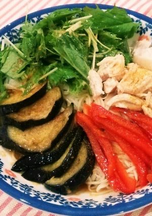 暑い日にも♪夏野菜のさっぱりカレー素麺☆-レシピのメイン写真