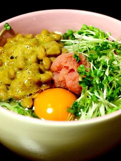 早!たらこ納豆卵のまぜまぜ激ウマうどん-レシピのメイン写真