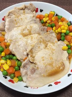 簡単!彩り豚ロース生姜焼き!(^^)!-レシピのメイン写真