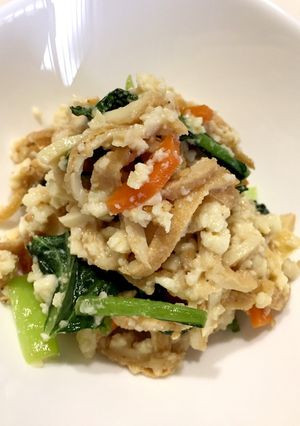 レンジで簡単!厚揚げの白和え風-レシピのメイン写真