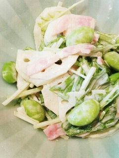 れんこんと水菜のおかずサラダ-レシピのメイン写真