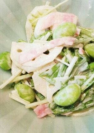 れんこんと水菜のおかずサラダ-レシピのメイン写真
