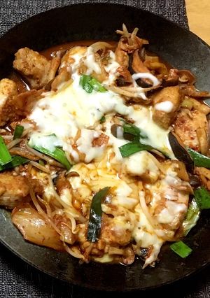 鶏胸肉の鶏キムチ★チーズダッカルビ風♫-レシピのメイン写真