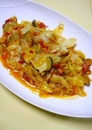 簡単！キャベツとツナのチーズトマト炒め-レシピのメイン写真