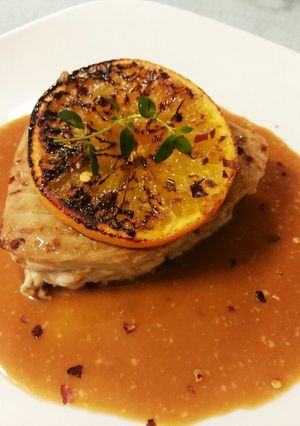 マグロのステーキ〜生姜とオレンジのソース-レシピのメイン写真