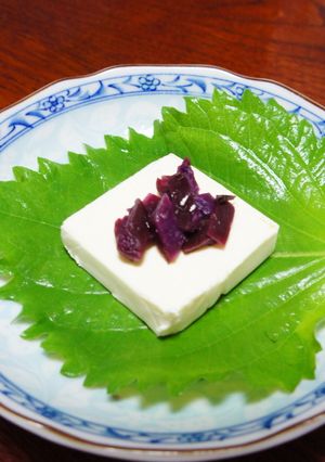 クリチにしば漬けのせて、簡単おつまみ-レシピのメイン写真