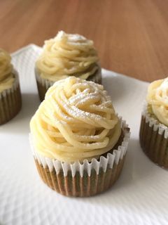 抹茶カップケーキでモンブラン-レシピのメイン写真