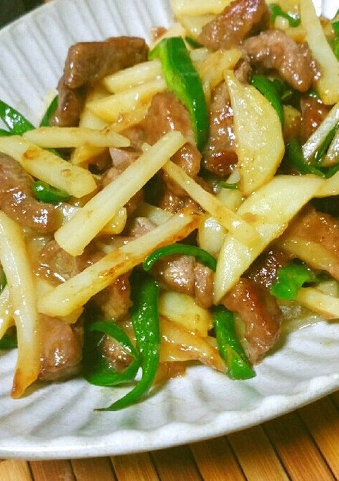 簡単！お弁当や丼◎じゃがいもの青椒肉絲-レシピのメイン写真