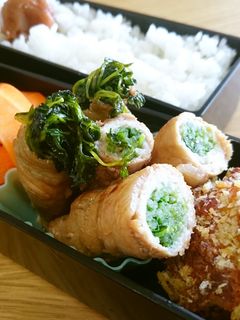 豆苗の肉巻き♡簡単5分でお弁当にも◎-レシピのメイン写真