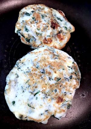 離乳食 米粉のパンケーキ風栄養おやき-レシピのメイン写真