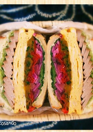 焼豚ボリュームサンドイッチ♥南瓜苦瓜⭕️-レシピのメイン写真