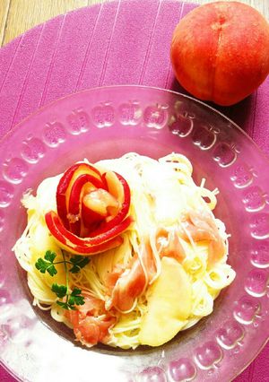 😊そうめんで♪生ハムと桃のカッペリーニ😊-レシピのメイン写真