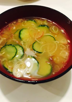 夏のさっぱり冷たいお味噌汁-レシピのメイン写真