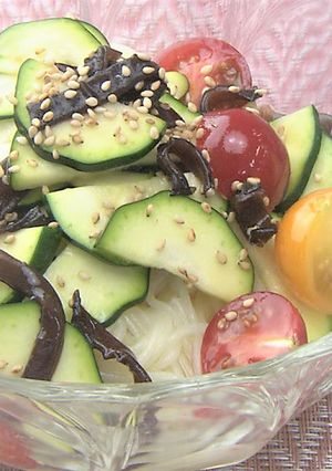 ズッキーニでサラダ冷麦-レシピのメイン写真