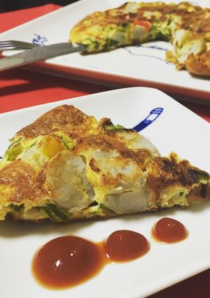 冷凍さといもで簡単スパニッシュ風オムレツ-レシピのメイン写真