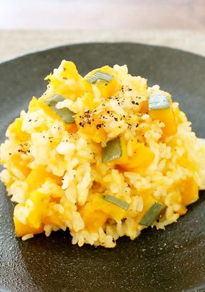 かぼちゃの炊き込みごはん バター醤油風味-レシピのメイン写真