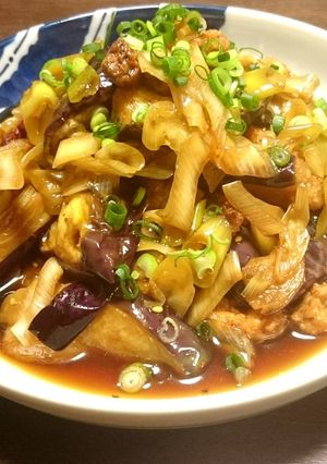 茄子と豚唐揚げの『焼ネギ南蛮漬け』-レシピのメイン写真