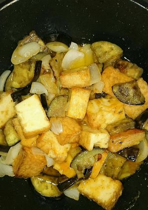 簡単！茄子と厚揚げの味噌炒め-レシピのメイン写真