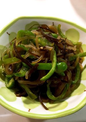 簡単！ピーマンと糸こんにゃくの昆布炒め〜-レシピのメイン写真