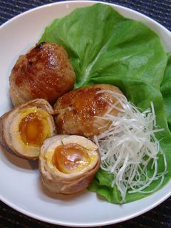 半熟煮卵の豚肉巻き-レシピのメイン写真