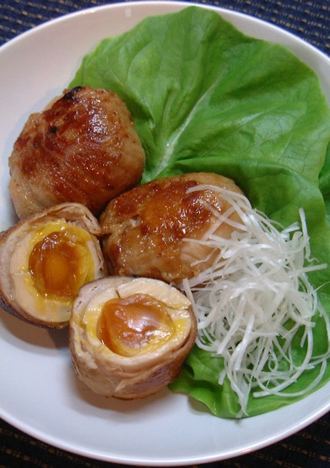 半熟煮卵の豚肉巻き-レシピのメイン写真