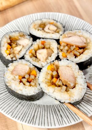 甘辛鶏ごぼうのりまき-レシピのメイン写真