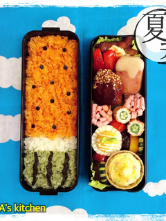 ドーン!と四角いスイカ飯とアイスなおかず-レシピのメイン写真