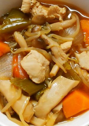 簡単！鶏むね肉とピーマン もやしの甘酢煮-レシピのメイン写真