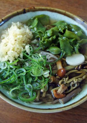 山菜とめかぶの蕎麦-レシピのメイン写真