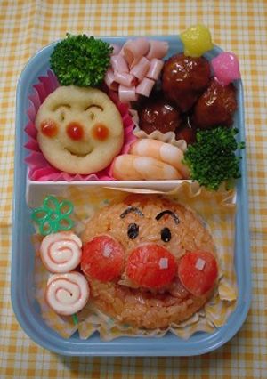 キャラ弁。アンパンマン弁当-レシピのメイン写真