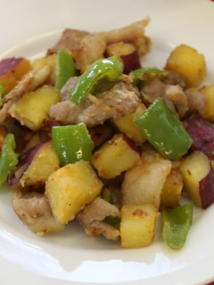 さつまいもと豚肉のみそ炒め-レシピのメイン写真