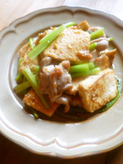 豆腐と鶏肉のこってり味噌炒め♪-レシピのメイン写真