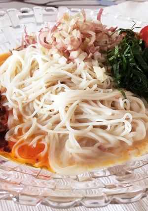 ピリ辛豆乳素麺-レシピのメイン写真