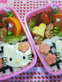 キャラ弁☆ハローキティ-レシピのメイン写真