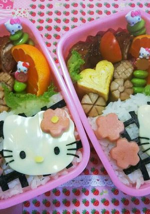 キャラ弁☆ハローキティ-レシピのメイン写真
