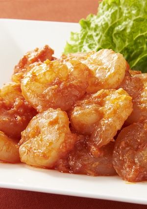 トマトケチャップで簡単中華　減塩えびチリ-レシピのメイン写真