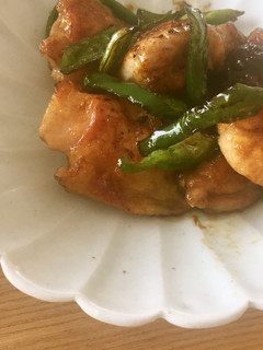 霜降り鶏肉とピーマンのかんたん甘辛炒め-レシピのメイン写真