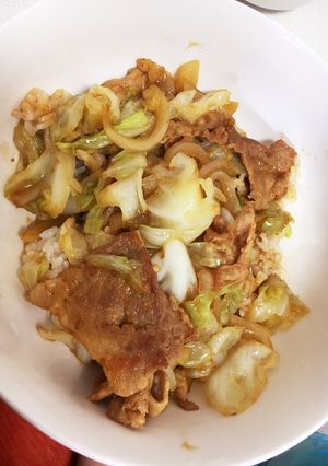 簡単豚キャベツ丼-レシピのメイン写真