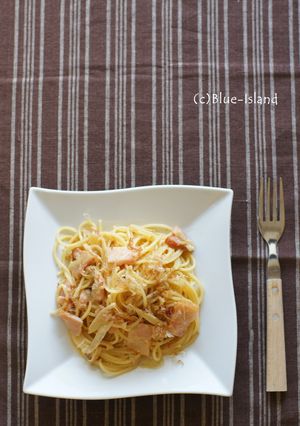 ごぼうとベーコンの＊和風カルボナーラ＊-レシピのメイン写真