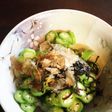 塩昆布と鰹節とごま油だけ! 時短オクラ