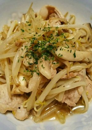 簡単☆豚肉ともやしのニンニク風味炒め♪-レシピのメイン写真