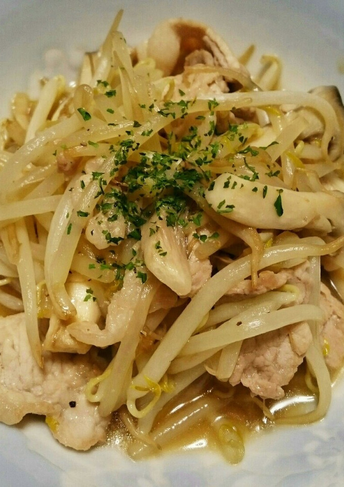 簡単☆豚肉ともやしのニンニク風味炒め♪-レシピのメイン写真