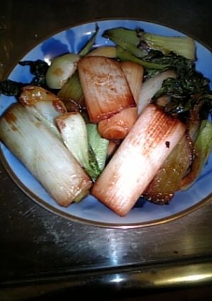 簡単♡照り照り照り焼き♡甘辛ねぎと小松菜-レシピのメイン写真