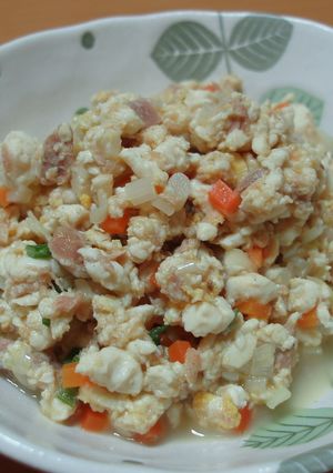 簡単☆ツナ入り炒り豆腐-レシピのメイン写真