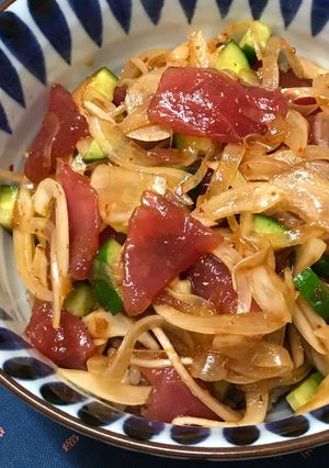 さっぱりピリ辛な四川風 マグロ ポキ丼-レシピのメイン写真
