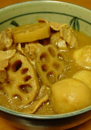 ☆圧力鍋で♪豚バラと根菜の味噌煮-レシピのメイン写真